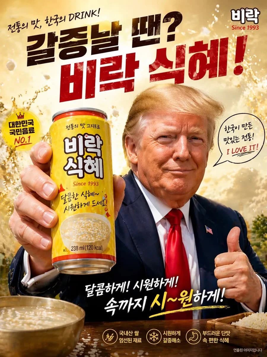 韩式饮品广告示例